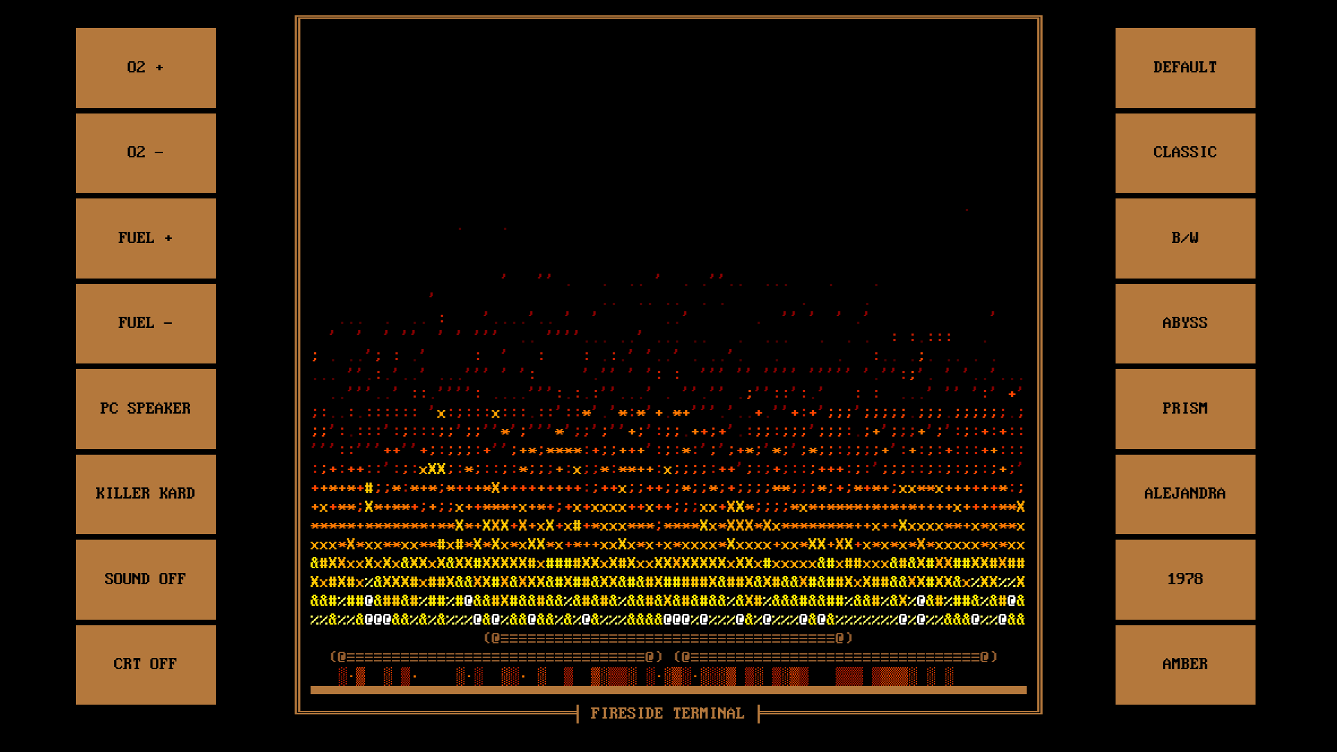 Default orange ASCII fire theme