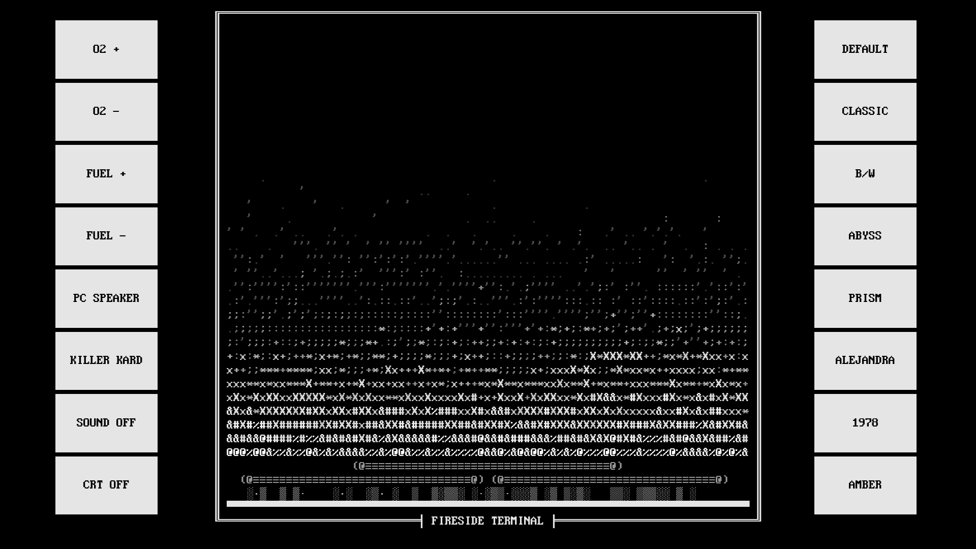 Black and white fire theme