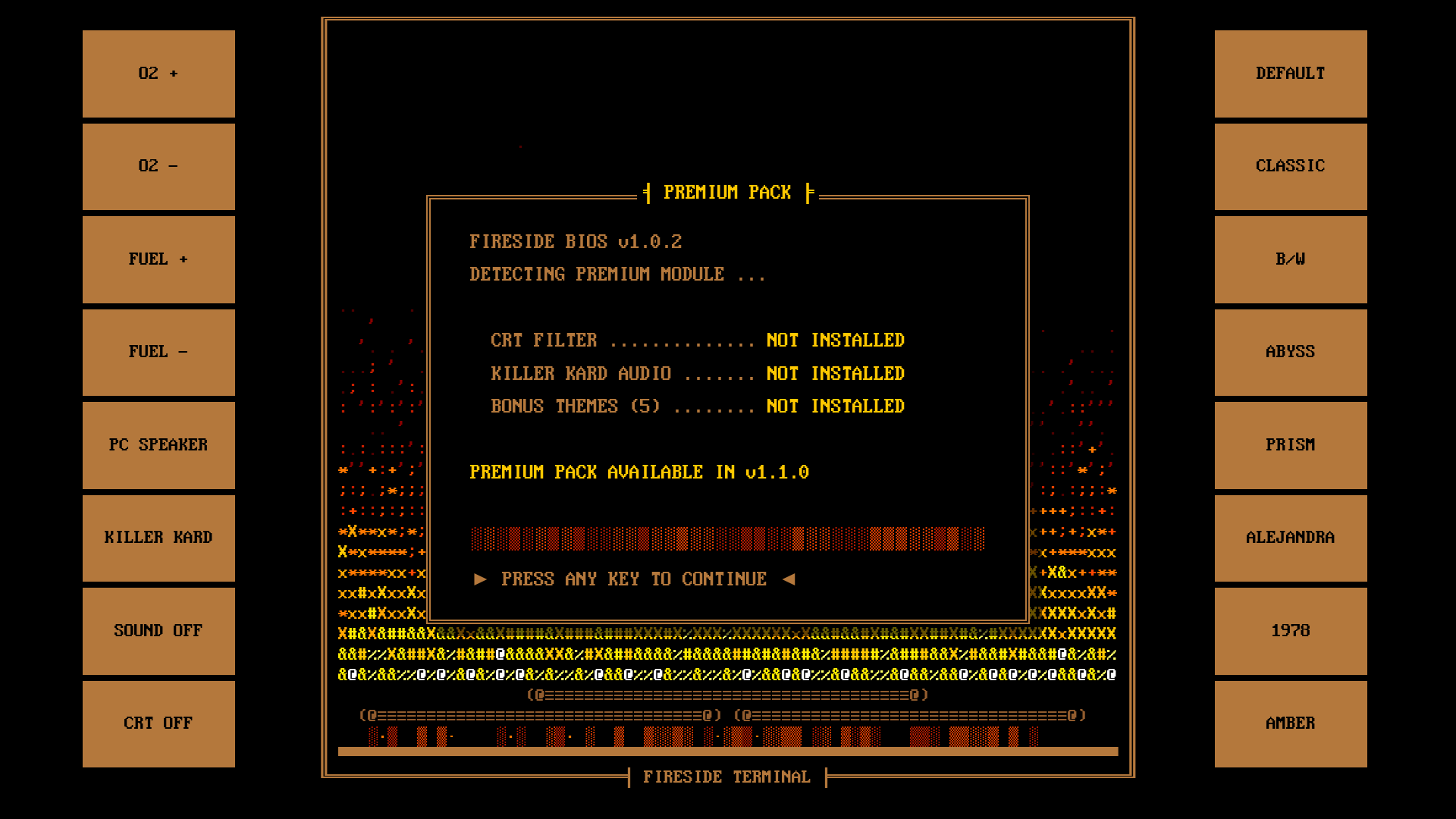Premium Pack BIOS-style preview dialog